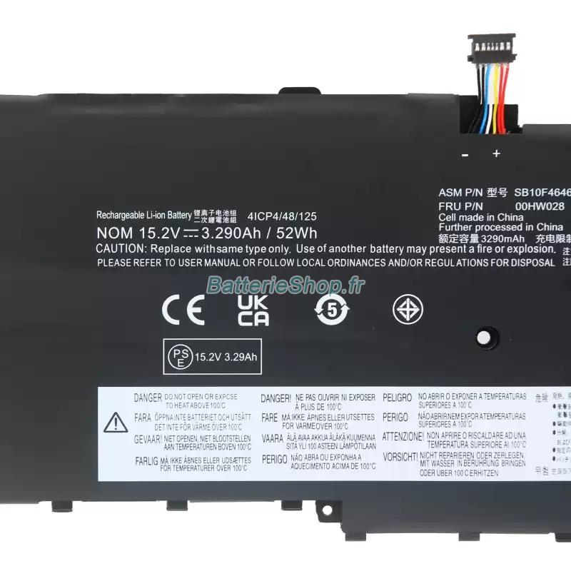 Batterie pour Lenovo ThinkPad X1 Carbon 4th Gen 20FB 